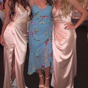 Astr the lable mariah floral ruch midi dress